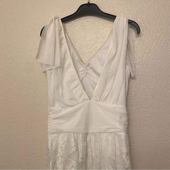 WEISSMAN solo Dance Costume lyrical white Open Back Mesh Overlay Dress D11780 MA - Picture 4 of 12